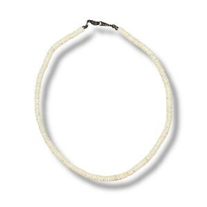 Sterling silver clasp Sea Shell Heishi Beads choker necklace